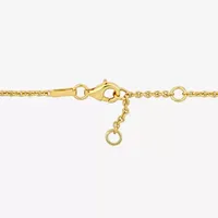 18K Gold Over Silver 7 Inch Solid Heart Keys Chain Bracelet