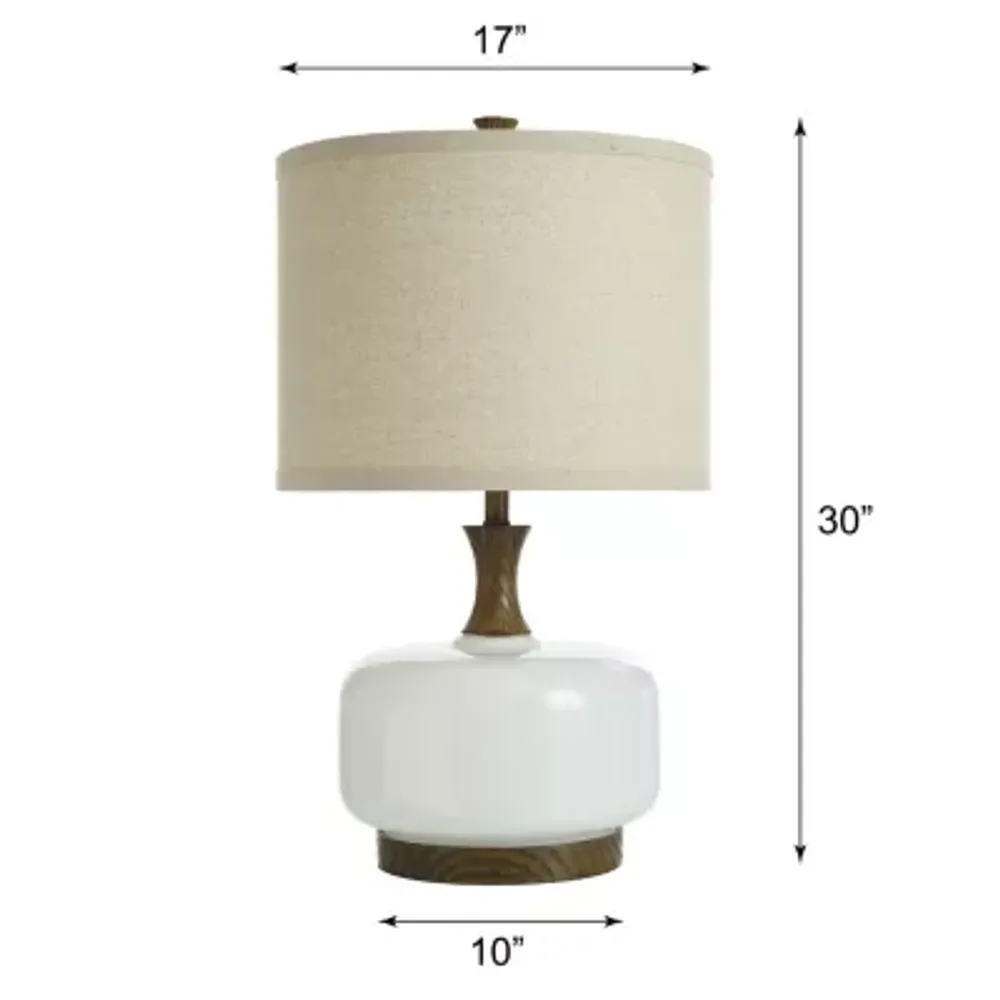 Stylecraft 17 W White Ceramic Table Lamp