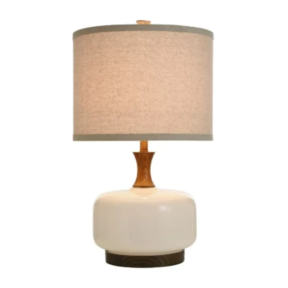 Stylecraft 17 W White Ceramic Table Lamp