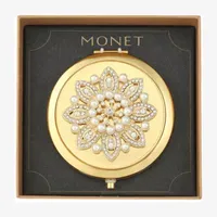 Monet Jewelry Gold Tone Compact Mirror