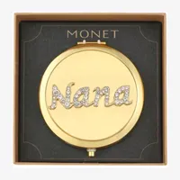 Monet Jewelry Gold Tone Nana Compact Mirror