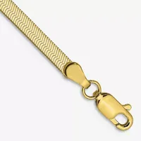 Inch Solid 10K Gold Herringbone Chain Bracelet