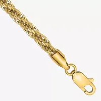 14K Gold 7 Inch Semisolid Rope Chain Bracelet