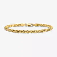 14K Gold 7 Inch Semisolid Rope Chain Bracelet