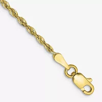 10K Gold 9 Inch Solid Rope Chain Bracelet