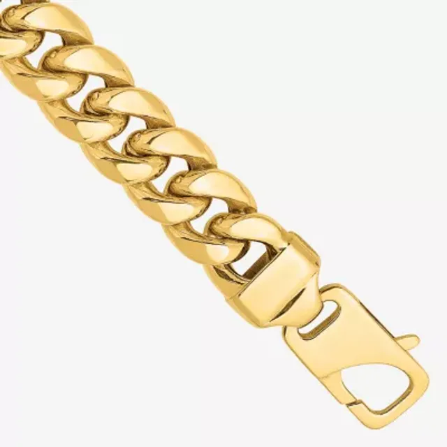 Mens 10K Yellow Gold 9 Curb Bracelet - JCPenney