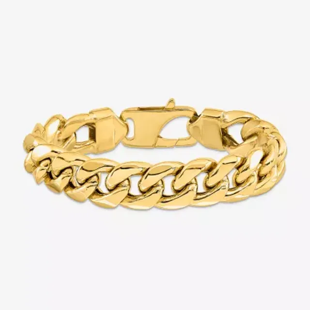 14K Gold 7 Inch Solid Curb Chain Bracelet - JCPenney