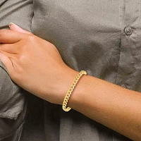 10K Gold Solid Curb Chain Bracelet