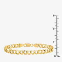 10K Gold 9 Inch Semisolid Curb Chain Bracelet