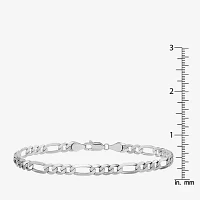 14K Gold 9 Inch Solid Figaro Chain Bracelet