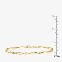 14K Gold 9 Inch Semisolid Link Ankle Bracelet