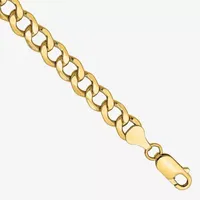 14K Gold Inch Semisolid Curb Chain Bracelet