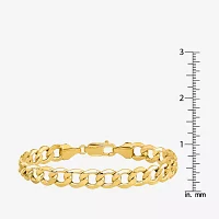 14K Gold 7 Inch Semisolid Curb Chain Bracelet