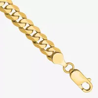 14K Gold 7 Inch Solid Curb Chain Bracelet