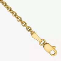 14K Gold Inch Solid Cable Ankle Bracelet