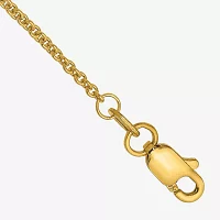 14K Gold 9 Inch Solid Cable Ankle Bracelet