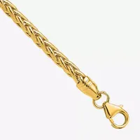 14K Gold 7.5 Inch Hollow Wheat Link Bracelet