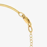 Cable 14K Gold Heart Bangle Bracelet