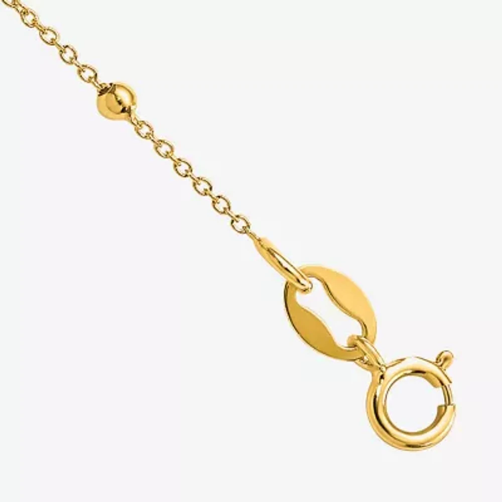 14K Gold Cross Charm Bracelet