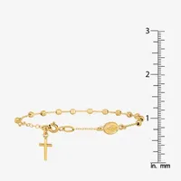 14K Gold Cross Charm Bracelet