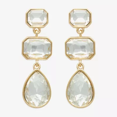 Bijoux Bar Gold Tone Glass Drop Earrings