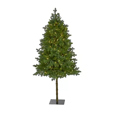 Nearly Natural Swiss Alpine 6 Foot Pre-Lit Pine Christmas Tree