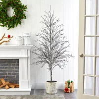 Nearly Natural Twig 6 Foot Potted Christmas Tree