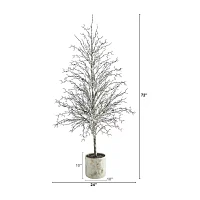 Nearly Natural Twig 6 Foot Potted Christmas Tree