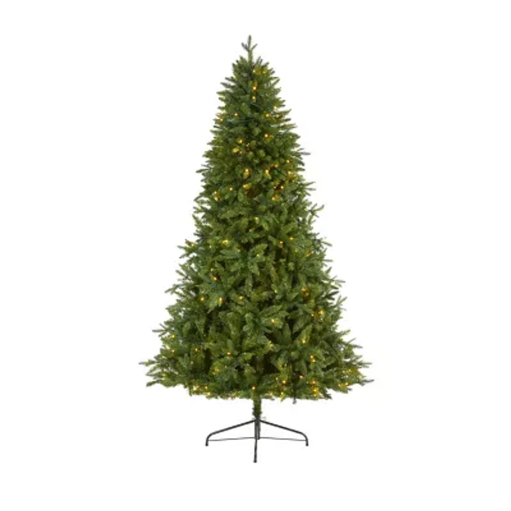 Nearly Natural New Hampshire 7 Foot Pre-Lit Fir Christmas Tree