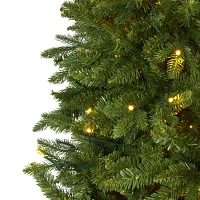 Nearly Natural New Hampshire 7 Foot Pre-Lit Fir Christmas Tree