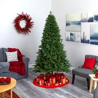 Nearly Natural New Hampshire 7 Foot Pre-Lit Fir Christmas Tree