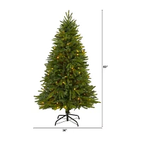 Nearly Natural Sun Valley Foot Pre-Lit Fir Christmas Tree