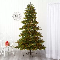 Nearly Natural Yukon Mountain 7 1/2 Foot Pre-Lit Fir Christmas Tree