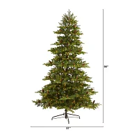 Nearly Natural Yukon Mountain 7 1/2 Foot Pre-Lit Fir Christmas Tree