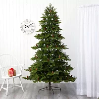 Nearly Natural Yukon Mountain 7 1/2 Foot Pre-Lit Fir Christmas Tree