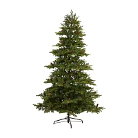 Nearly Natural Yukon Mountain 7 1/2 Foot Pre-Lit Fir Christmas Tree