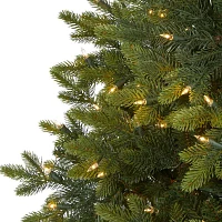 Nearly Natural 6 Foot Pre-Lit Fir Christmas Tree