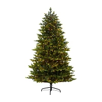 Nearly Natural North Carolina 7 Foot Pre-Lit Fir Christmas Tree