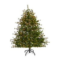 Nearly Natural 5 Foot Pre-Lit Pine Christmas Tree