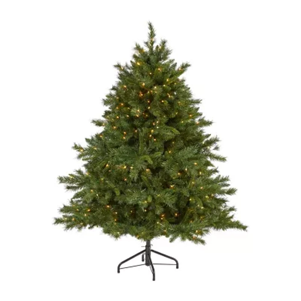 Nearly Natural  Mixed 6 Foot Pre-Lit Pine Christmas Tree