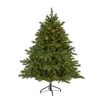 Nearly Natural  Mixed 6 Foot Pre-Lit Pine Christmas Tree