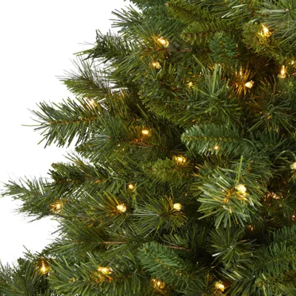 Nearly Natural  Mixed 6 Foot Pre-Lit Pine Christmas Tree