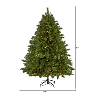 Nearly Natural 7ft Mixed Pine 7 Foot Pre-Lit Pine Christmas Tree