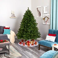 Nearly Natural 7ft Mixed Pine 7 Foot Pre-Lit Pine Christmas Tree