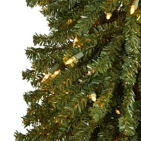 Nearly Natural Grand Alpine 7 Foot Pre-Lit Pine Christmas Tree