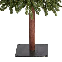 Nearly Natural Grand Alpine 7 Foot Pre-Lit Pine Christmas Tree