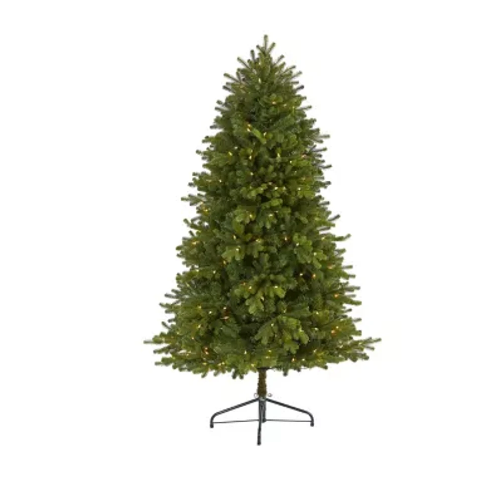 Nearly Natural Washington Fir 5 1/2 Foot Pre-Lit Fir Christmas Tree