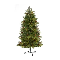 Nearly Natural Yukon Mountain 5 1/2 Foot Pre-Lit Fir Christmas Tree