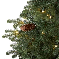 Nearly Natural Yukon Mountain 5 1/2 Foot Pre-Lit Fir Christmas Tree