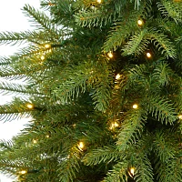 Nearly Natural Vancouver Fir 4 1/2 Foot Pre-Lit Potted Fir Christmas Tree